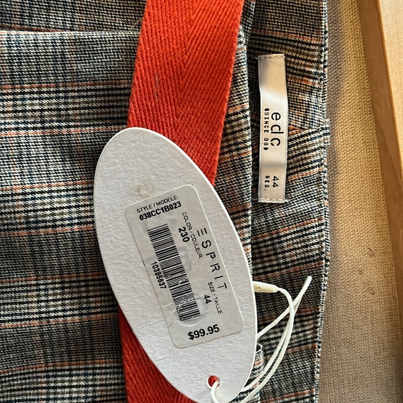 Esprit women’s black and grey pants with orange highlights - Picture 4 of 5